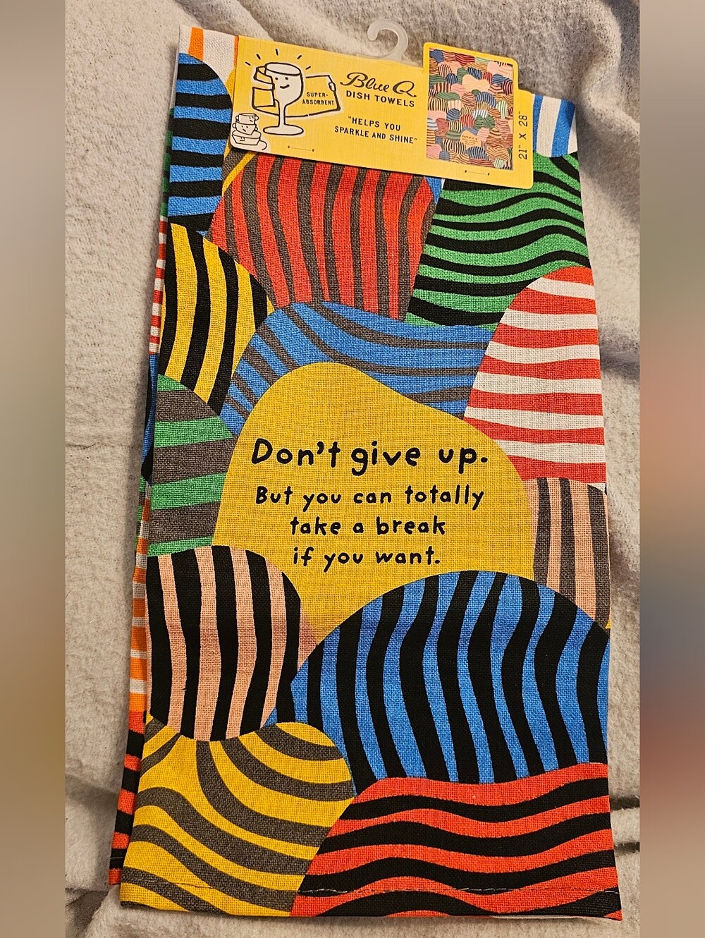 Blue Q Don't Give Up Dish Towel